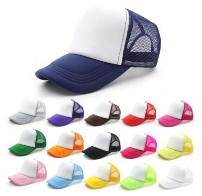 

Kids Trucker Cap Mesh Caps Adult Blank Trucker cap Snapback caps Adjustable cap Hats Accept customer's own logo, 10