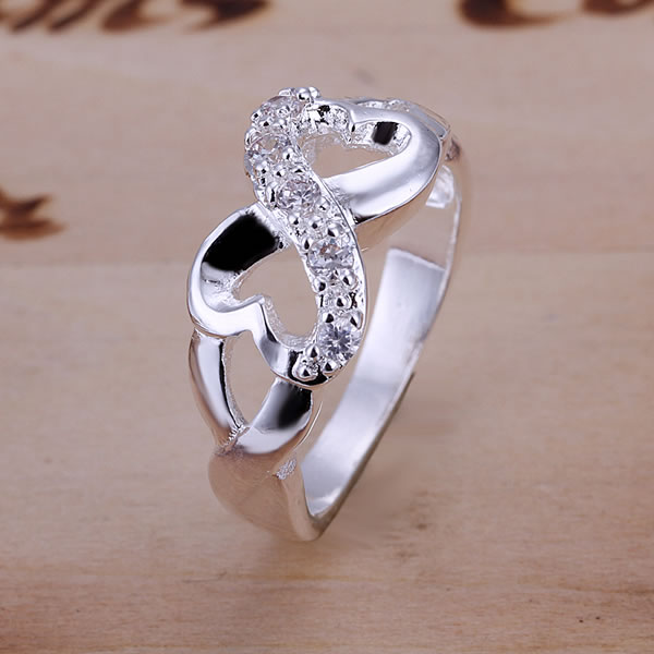 

Fine 925 Sterling Silver Ring for Women Men,New Arrival XMAS Wholesale Fashion jewelry 925 Silver "8" Word Wedding Ring Italy 6#-10# AR49