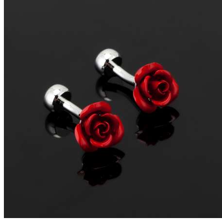 

newest Luxury Fashion red rose Cufflink For Mens&Women High Quality Vintage Antique France Shirt Cuff Links For Men Jewelry