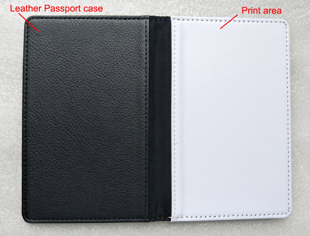 

blank sublimation passport case leather + blank DIY printable polyester passpor case 10pcs, White