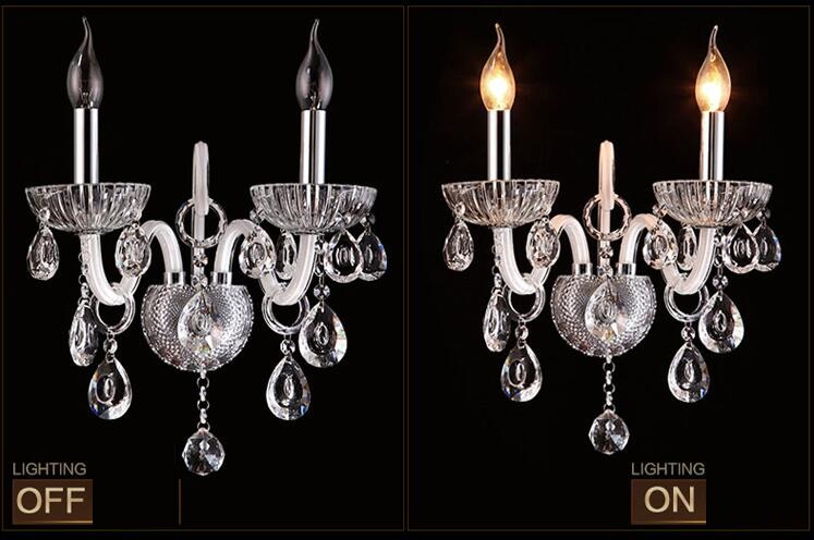 

Wall Sconce Lighting European-style lights mirror front lamp bedside crystal bedroom