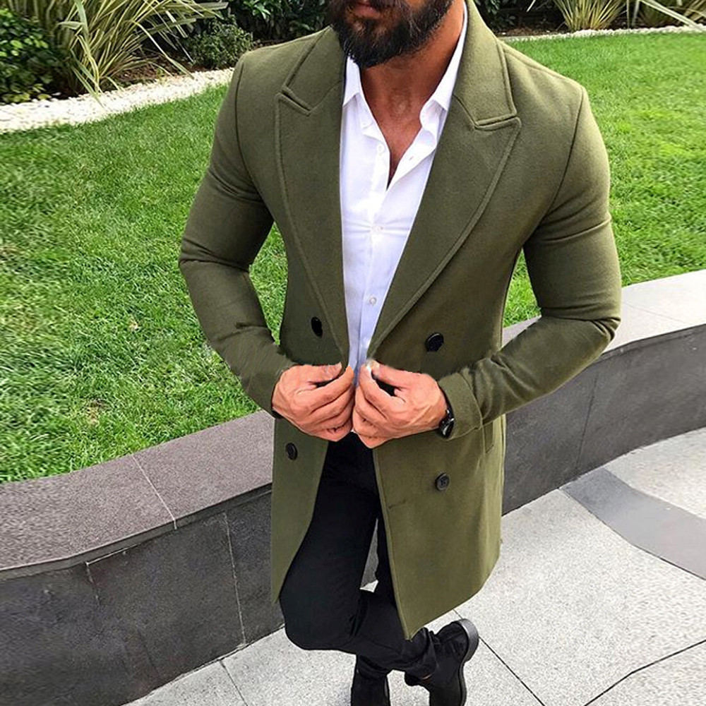 2018 New vetement femme Men's Autumn And Winter New Trench Long Outwear Button Smart Overcoat Coats Man Casual Jacket clothes