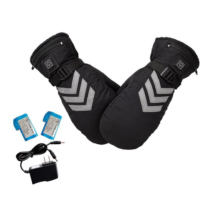 USB Rechargeable Hand Warmer Winter Electric Thermal Ski Snowmobile Gloves Battery Heated Gloves Cycling Motorcycle Gloves C18111501