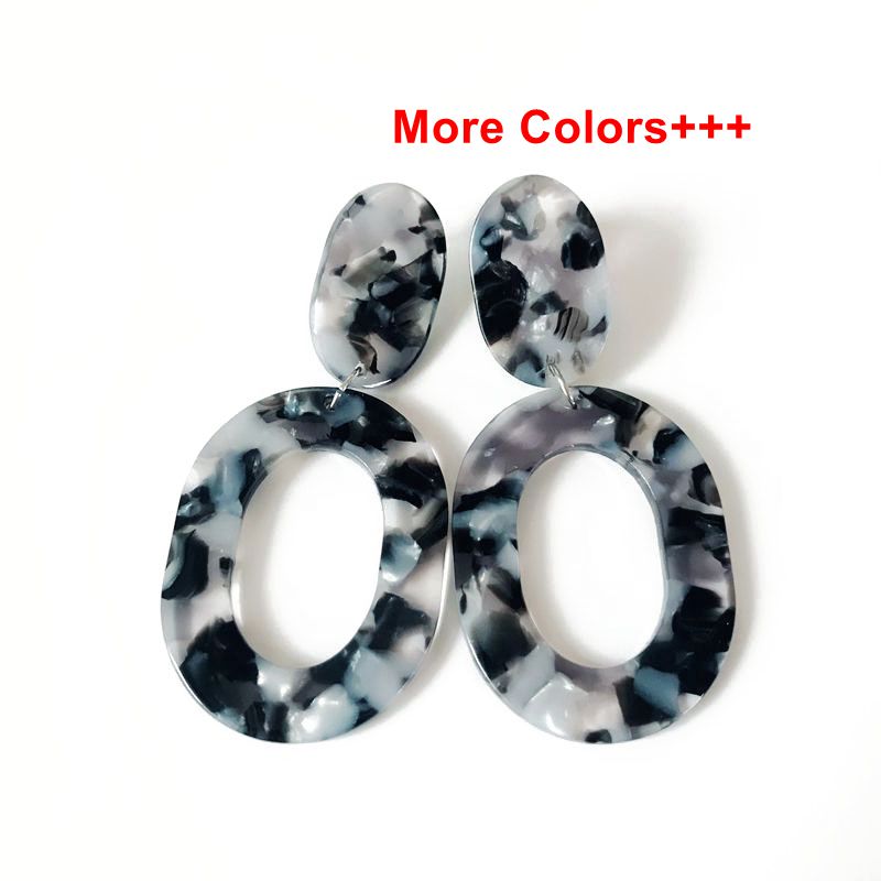 

Free Shipping New Design Geometric More Colors Mixed Fashion Trendy Pretty Elegant Popular Resin Material Earring