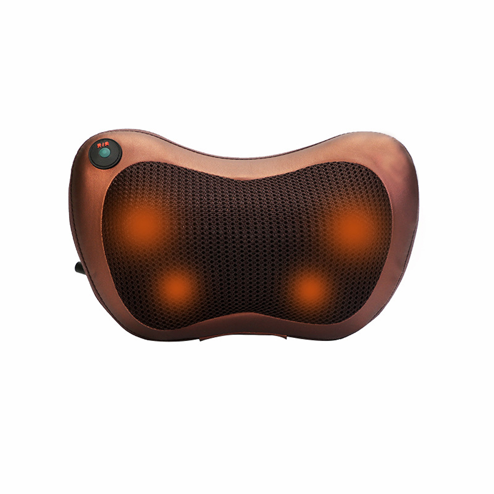 

Portable Home And Car Double Use Electric Neck Head Body Massage Device Pillow Tool Infrared Hot Therpay Device