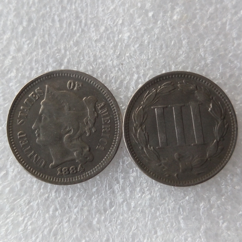 

US 1884 THREE CENT NICKEL Coin Copy Coins home decoration accessories