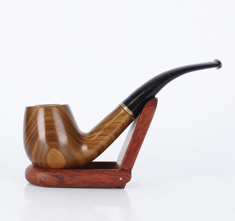 

High grade green sandalwood filter pipe curved curved sandalwood portable technology plus ring hammer pipe