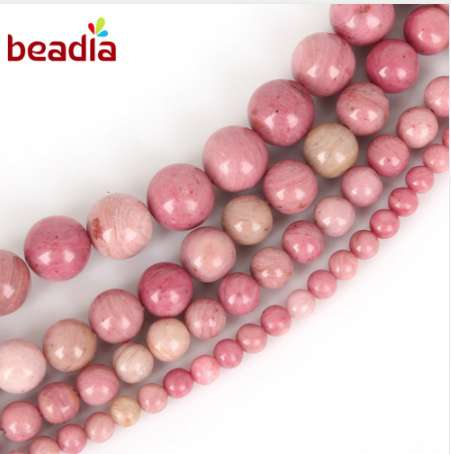 

Fit Women DIY Bracelet Necklace 4 6 8 10mm Pink Natural Rhodochrosite Stone Beads For Fashion Men Jewelry Making Strand 15''