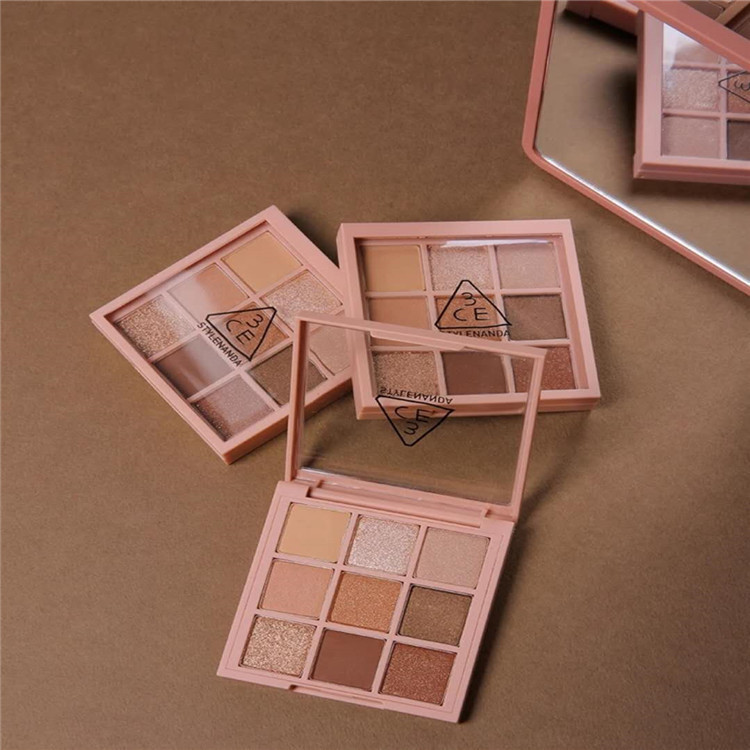 

New In stock 3CE Eyeshadow Overtake 9colors eye shadow and HANDAIYAN 9 Color palette earth pumpkin eyeshadow makeup nude palette, Multi