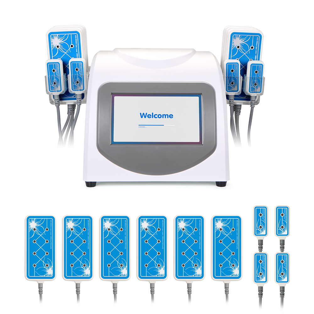 

635nm-650nm Anti-cellulite Lipo Laser LLLT 10 Pads Slimming Weight Fat Loss Beauty Machine with Gift
