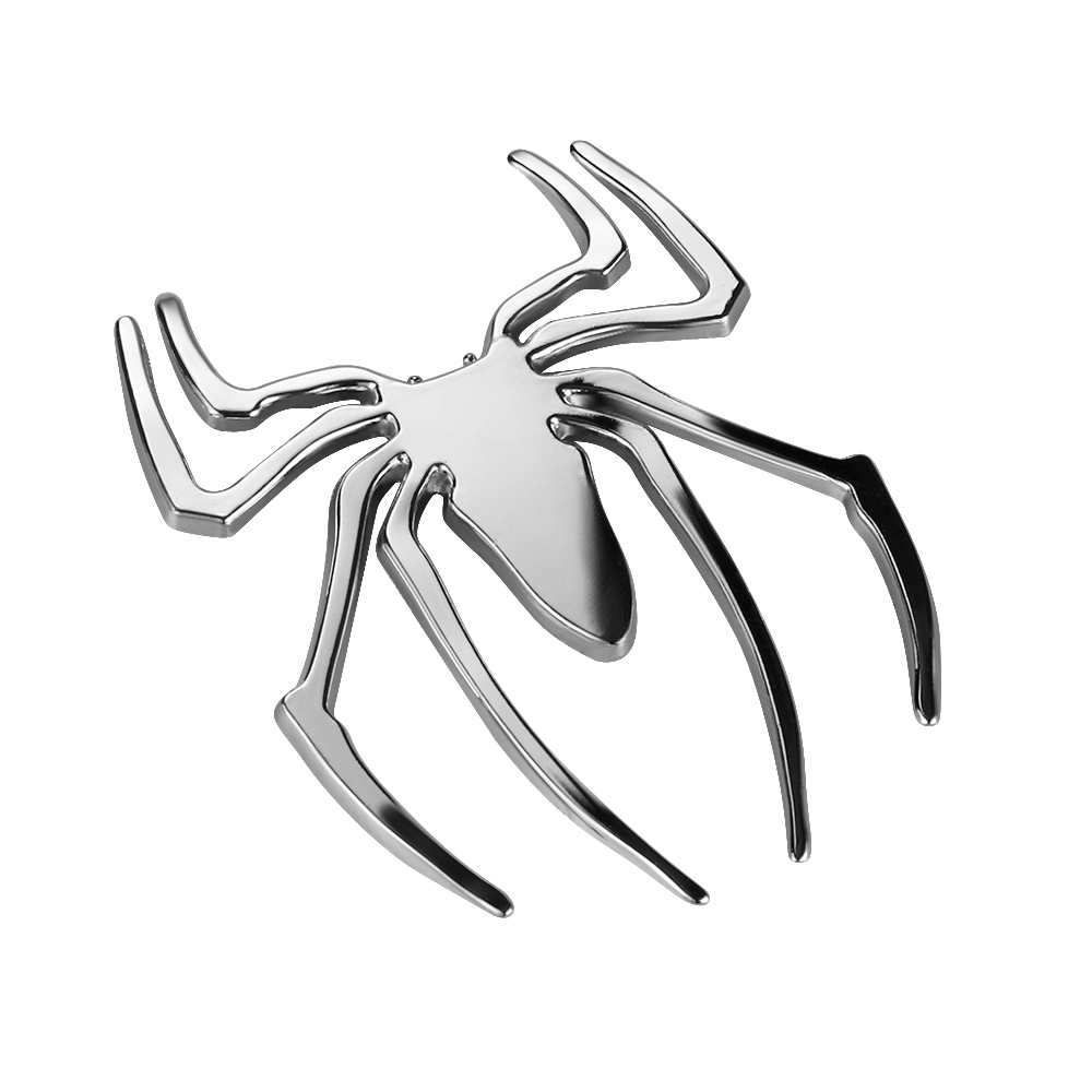 

3d 3m metal Metallic Stainless Steel and water proof Spider Araneid Motorcycle Car Truck Emblem Badge Decal Sticker Car styling