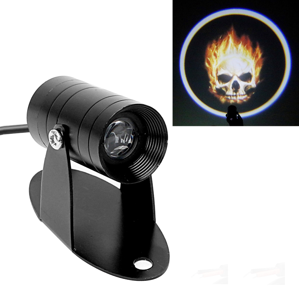 

Fog Lamp Logo Laser Projector 3D LED Logo Light Tail Lighting Ghost Flaming Skull Motorcycle Spotlight