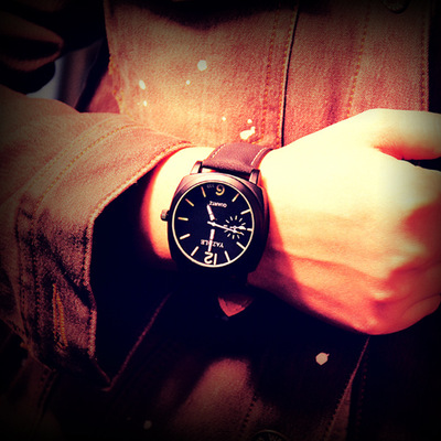 

USA watch men's luminous fashion Casual simple personality student watches square dial quartz man's, Brown+black