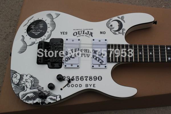 

Factory custom shop 2023 Newest Custom white E S P KH-2 Kirk Hammett Ouija white electric guitar