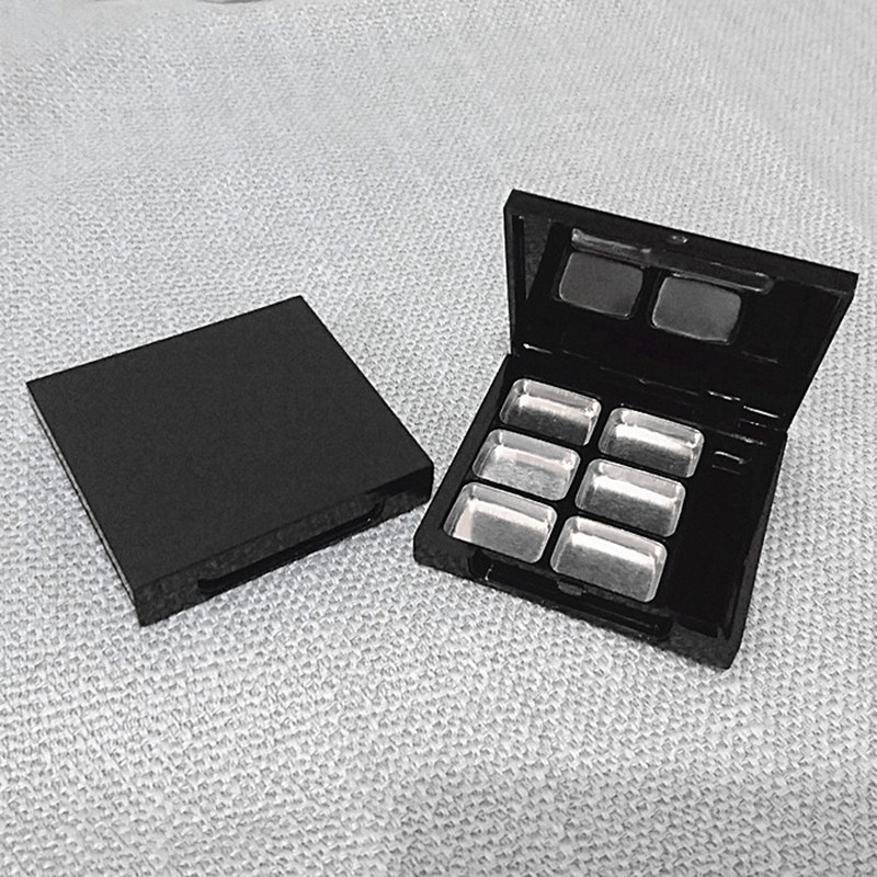 

Empty 6 Square Grid Eyeshadow Lipstick Powder Box Case Cosmetic Packing+6PCS Palette fast shipping F314