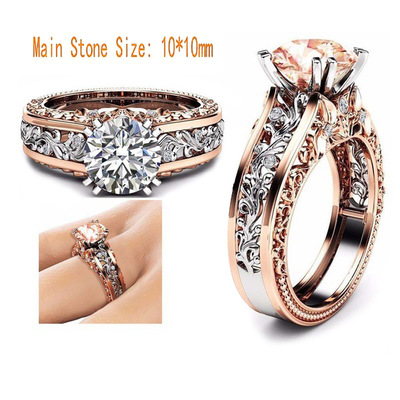 

Best selling explosions ladies ring alloy rose gold color ring jewelry wholesale and retail