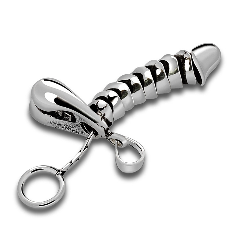 

925 Sterling Silver Retro Activityable Fun Men Dildos Necklace Pendant Thai Silver Fine Jewelry Gift CH023639 S18101307