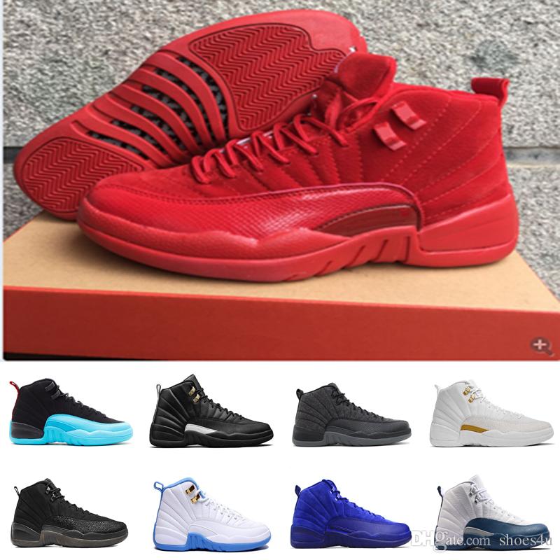 

With Box]Nen high quality 12 GS Barons Red deer Nylon all red Men Basketball Shoes 12s women Sneakers 5 US 36-47, #17