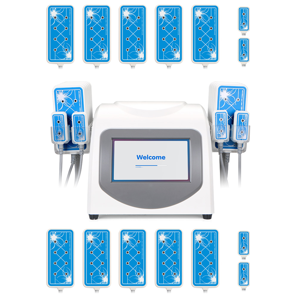 

New 160mw Lipolysis Diode Lipo Laser Fat Burning Slimming Salon LLLT 14 Pads Weight Loss Machine