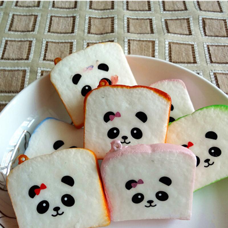 DZ Wholesale 10pcs Medium Mini Soft Squishy Bread Toys Key Chain Key Ring Design