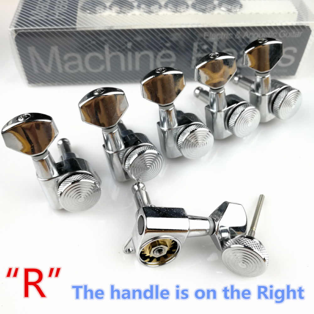 

New Chrome Guitar Locking Tuners Electric Guitar Machine Heads Tuners JN-07SP Lock Silver Tuning Pegs ( With packaging )