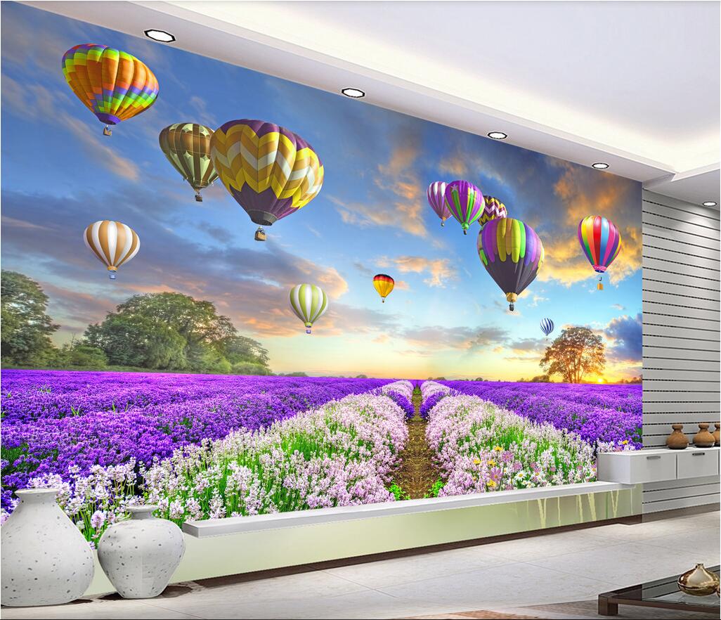 

3d room wallpaper custom photo non-woven mural Evening lavender flower sea background wall murals wall wallpaper for walls 3 d, Picture shows