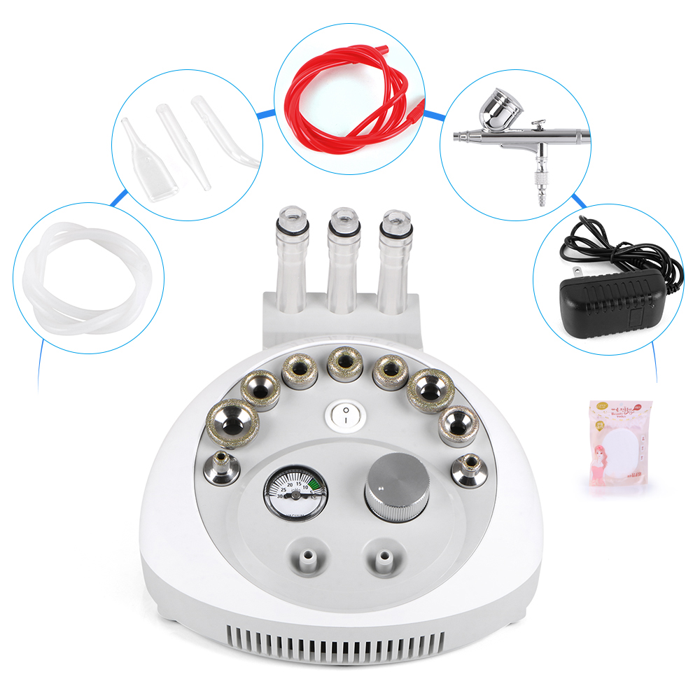 

New Arrival Diamond Dermabrasion Microdermabrasion Facial Peeling Blackhead Removal Vacuum Hydro Sprayer Machine+ Free gift Face Wash Sponge