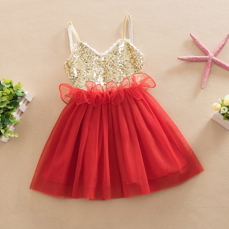 

New Girls Princess dress Baby Sequins dresses kids sleeveless Tulle Dress Sundress Toddler Girl Party Dress, Multi-color
