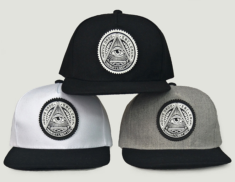 

Triangle Eye Male Female Hats Letters Patterns Unisex Hip Hop Ball Caps Men Women Hats, Black