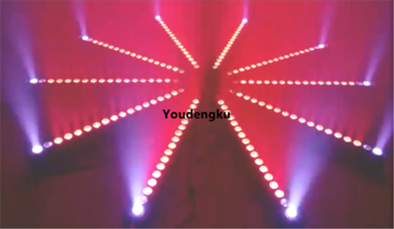2 pieces Dot control beam wash disco bar light Multicoloured 18x3w 3in1 ip65 dmx rgb led wall washer waterproof-image-408955715