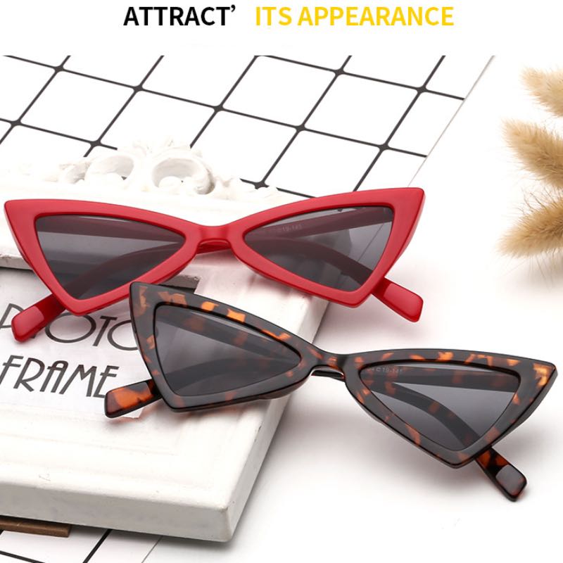 

Cat Eye Sunglasses Triangle Frame Women Sun Eyeglasses UV400 Plastic Rim Candy Wholesale
