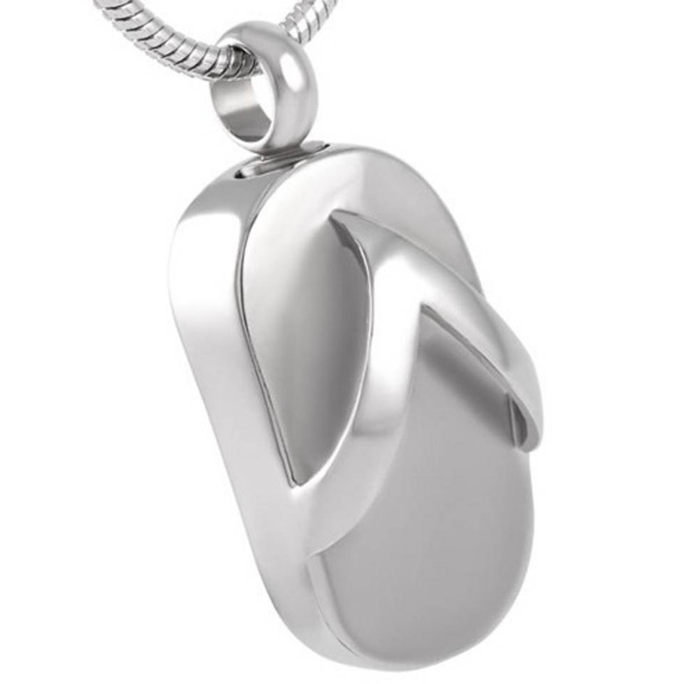 

Fashion Slipper Cremation Urn Necklace Pendant Keepsake Memorial Ashes with Funnel