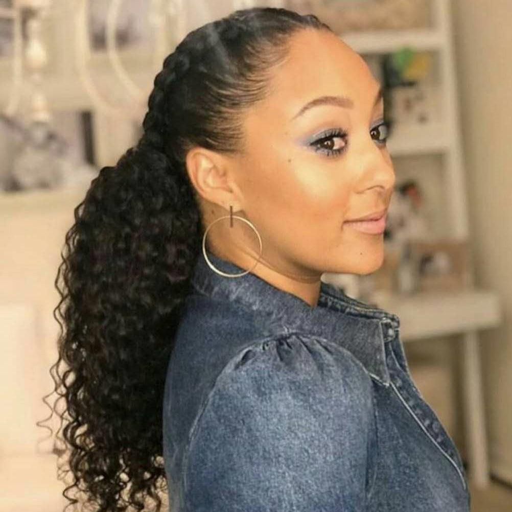 

New Arrive 10"-22" Ponytail Hair Pieces Remy Kinky Curly European Ponytail 120g 100% Natural Hair Clip in Wrap Around Ponytail Extensions