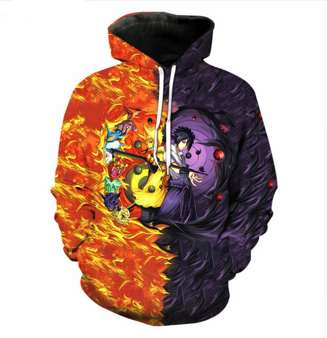 

2018 New Fashion Couples Men Women Unisex HD Naruto Sasuke Eyes Funny 3D Print Hoodies Sweater Sweatshirt Jacket Pullover Tops CLM015, Black