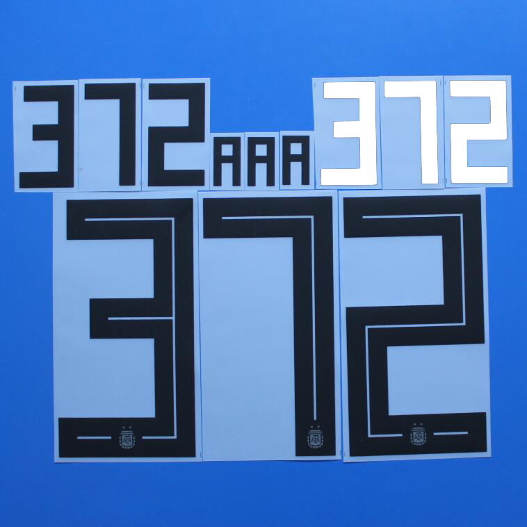 

2018 WORLD CUP Argentina National team MESSI soccer Nameset Customize Name A-Z Number 0-9 Print Football Player font nameset patch