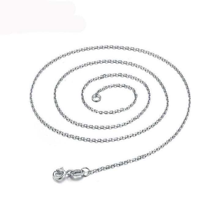 

Fashion 1MM 925 Silver Plated Necklaces Chains 925 Sterling Silver O Cross Chain Necklace Diy Jewelry Chain 18-24 Inches Women Jewelry