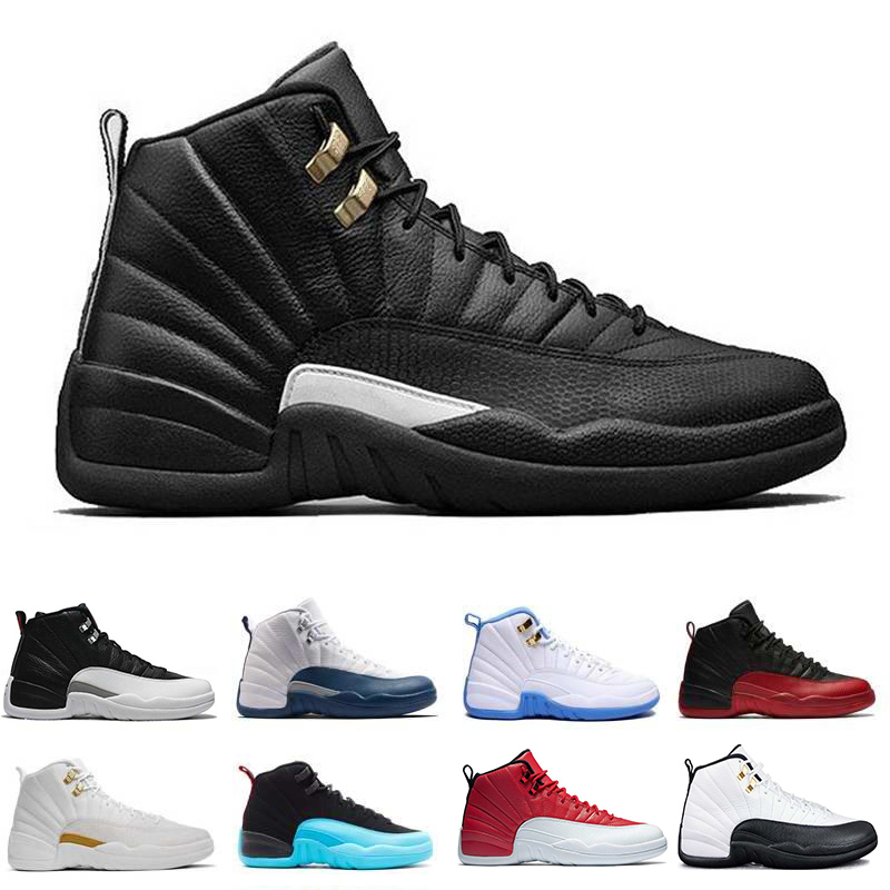 

12 12s varsity red french blue gamma the master Basketball Shoes Men Sport Trainer Sneakers us 8-13