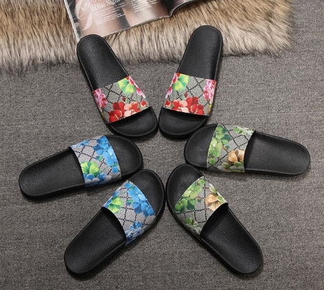 

floral flower big size 35-48 Women fashion sandals models men lady slippers strawberry tigers snake print rubber leather flat luxury shoes designer glow slides, Extra sandals dust bag