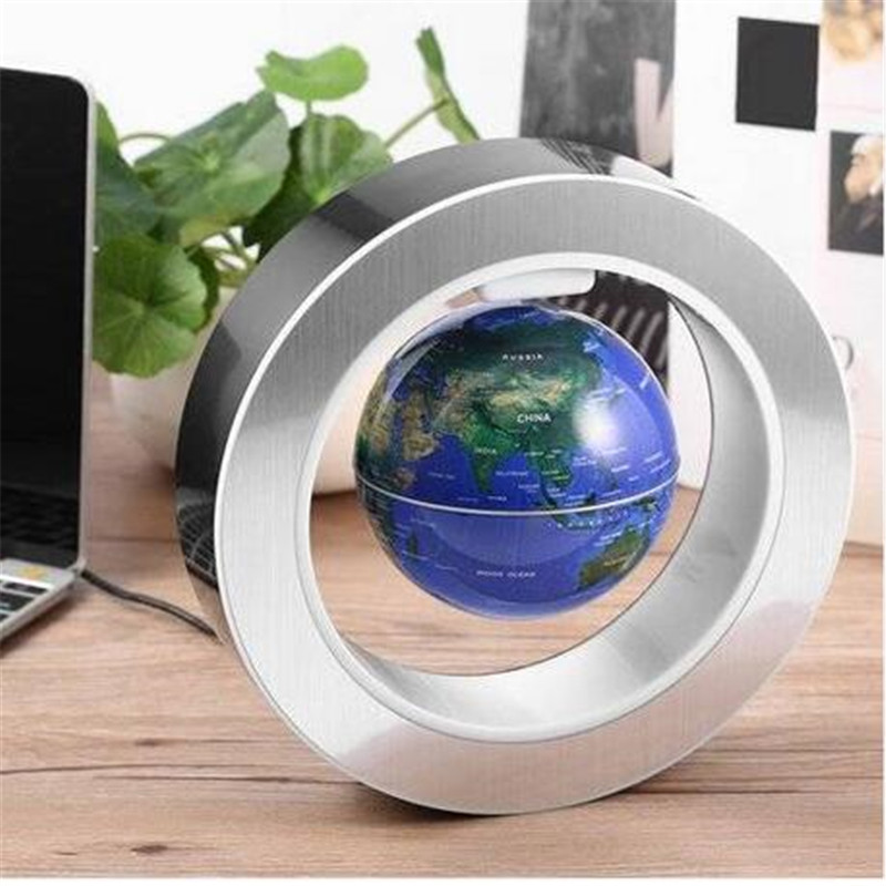 

4 Inch LED World Map Novelty Magnetic Levitation Floating Globe Map Night Lamp Small ornaments&miniature models Novelty Items