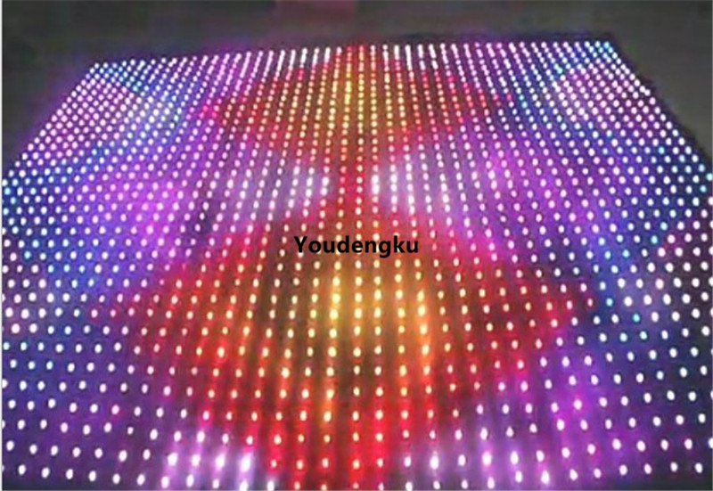 2*3m Indoor Fireproof cloth P18 LED Video Curtain for Stage Background RGB cloth light-image-413516618