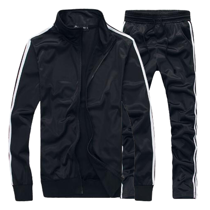 2018 mode automne hommes ensembles veste + pantalon épais survêtement 2 pièces ensemble survêtement pour hommes/femmes Costume sport Homme M-5XL