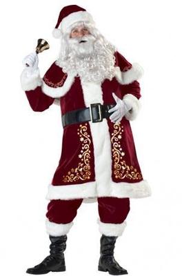 M-XXXXXXXL Adult Men's Deluxe Santa Claus Christmas Costumes Santa Uniform Xmas Costume for Men Women plus sie 6XL