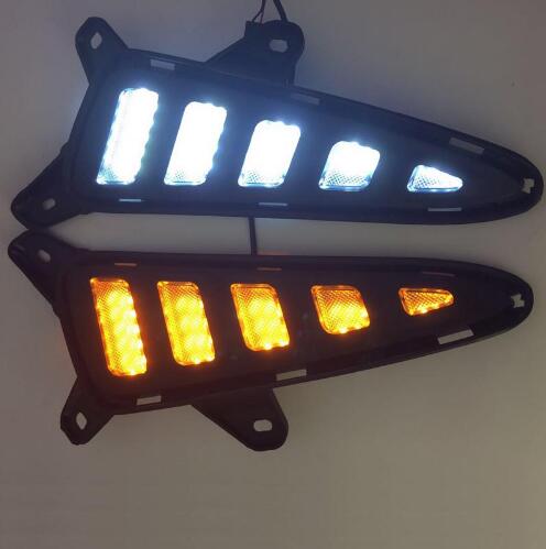 

Newest Car Front/Rear Fog Lamp Assembly LED DRL Daytime Running Lights Replacement For TOYOTA C-HR CHR 2016 2017, White
