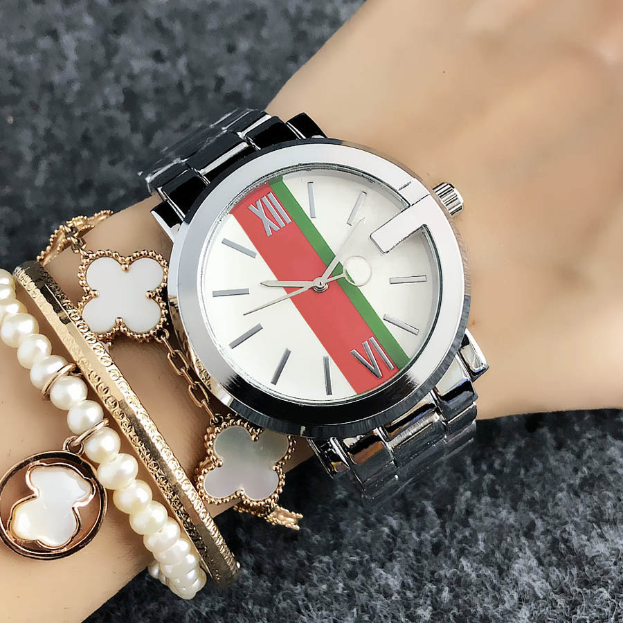 

Brand wrist Watch for Women Girl style metal steel band quartz Watches G47, Gold