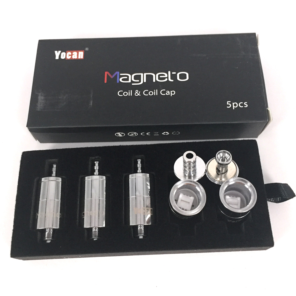 

100% Original Yocan Magneto Replacement Coils Head Ceramic Wax Coil With Magnetic Coil Cap And Dab Tool