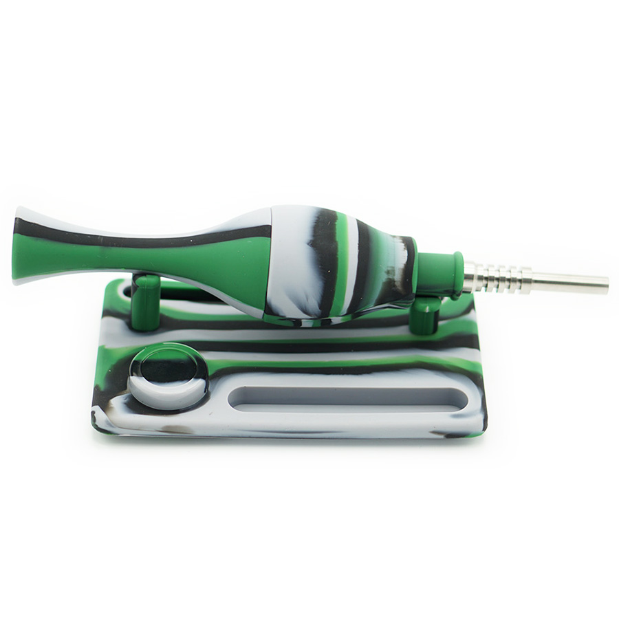 

water Pipe heat resistant Personality design Portable smoking pipe titanium hookah unbreakable hookah, silicone bong oil rig