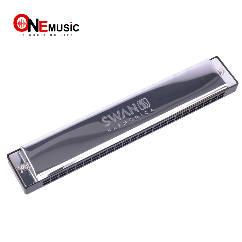 

Swan SW24-4 Tremolo Harmonica 24 Holes 48 Tones C Key with Black Box