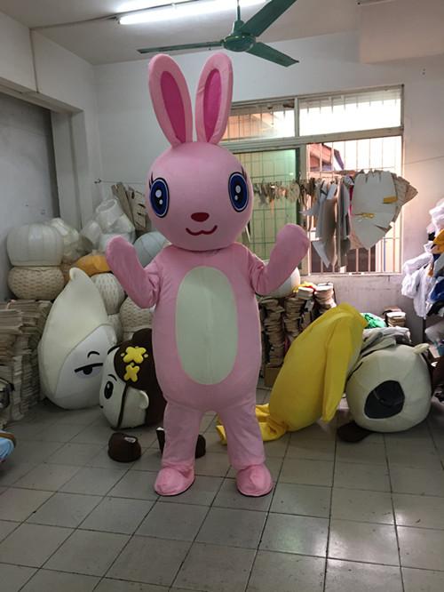 

2018 High quality hot lovely rabbit cartoon doll Mascot Costume Free shipping, Pink