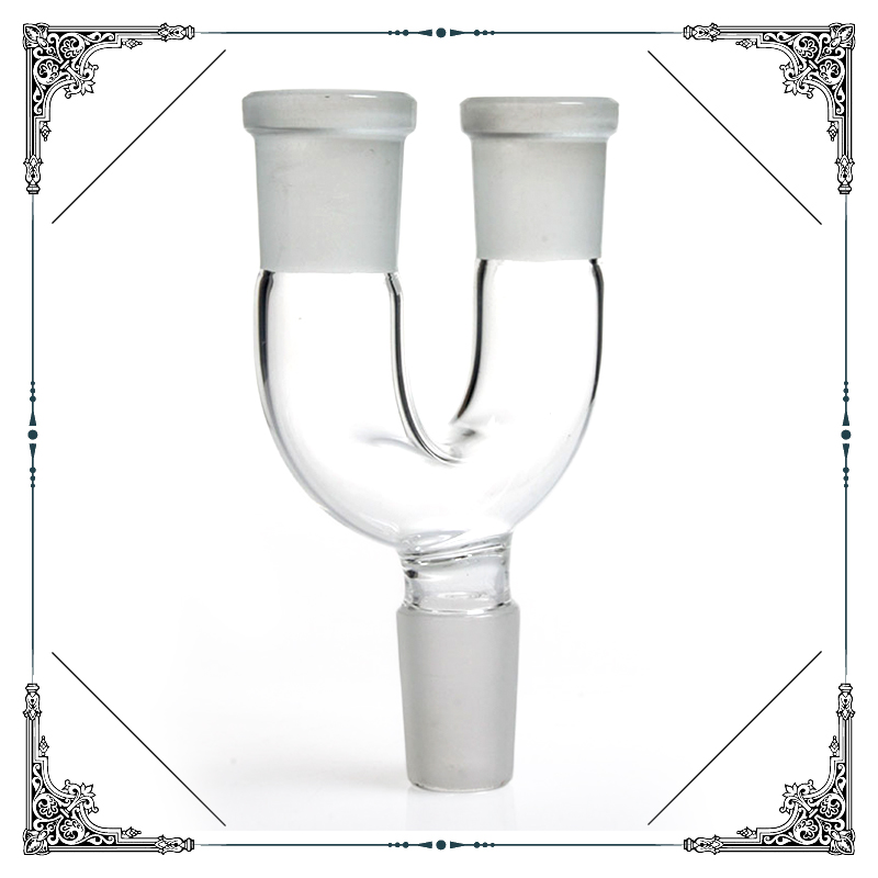 

Dropdown glass Adapter double hookah bowl 14.8mm 18.8mm male to female Two size for Bongs water Pipes