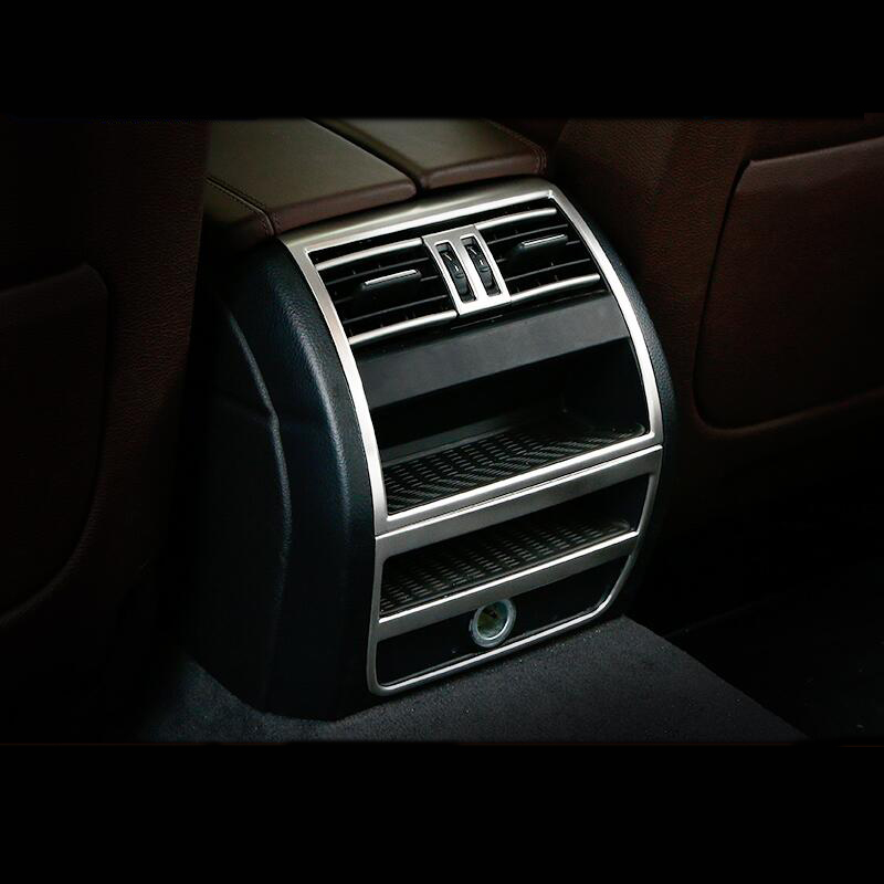

Car styling Rear Air conditioning vent Decorative Frame air outlet Cover trim strip stickers for BMW F10 5 Series Auto Accessories